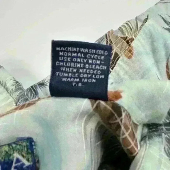 Campia Mens 2XL Button Down Hawaiin Shirt Rayon Easy Care Tropical Short Sleeve - Picture 6 of 10